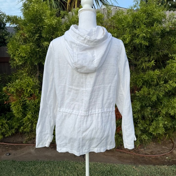Tommy Bahama Relax Linen Blend Hooded Anorak Utility Jacket‎ Medium - Picture 3 of 16